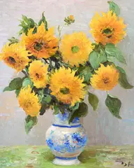 Fleurs de soleil by Marcel Dyf, 1976, Oil on canvas, sold Mar 2024