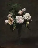 Roses thé by Henri Fantin-Latour, Oil on canvas, sold Mar 2024