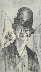 Fred Boston by Clifford Eric Martin Hall, etching, sold Jul 2024