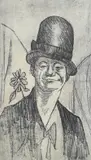 Fred Boston by Clifford Eric Martin Hall, etching, sold Jul 2024
