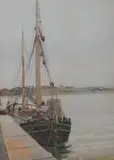 Hayle, Cornwall by Frances Watson Sunderland, 1910, watercolour, sold Jul 2024