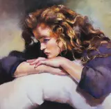 Study of Lisa by Robert Lenkiewicz, lithograph, offered Jul 2024