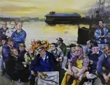 The Barbican Fishermen 2000 by Robert Lenkiewicz, lithograph, offered Jul 2024