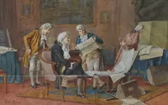 Old Prints by Renato Moretti, watercolour, sold Jul 2024
