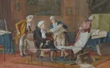 Old Prints by Renato Moretti, watercolour, sold Jul 2024