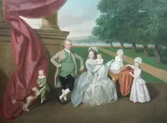 Portrait of the Ashby Family of Isleworth and Bromleyoil on by Daniel Dodd, 1778, oil on canvas, sold Jun 2024