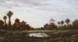 Paysage à la Mare c by Théodore Rousseau, oil on wood, offered Jun 2024
