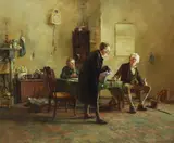 The Lawyer by Howard Helmick, Oil on canvas relined, sold Jun 2024