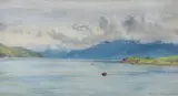 Balholm on the Sognefjord, Norway by William Lionel Wyllie, watercolour, offered Jun 2024
