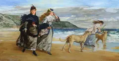 The Morning Walk by Walter Duncan, oil on canvas, offered Jun 2024