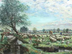 Untitled by Mark Fisher, oil on canvas, sold Jun 2024