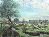 Untitled by Mark Fisher, oil on canvas, sold Jun 2024