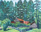 Farmhouse in a woodland clearingoil on cardsigned and dated ' by Yuri Matushevski, oil on card, offered Jun 2024
