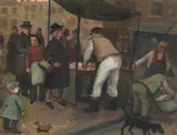 Untitled by Eric Doitch, oil on board, sold Jun 2024