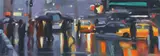 New York Taxis by Liam Spencer, oil on panel, sold Jun 2024