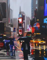New York by Liam Spencer, 2004, oil on board, sold Jun 2024