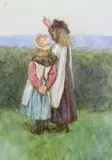 Near the shore at Lynmouth by Helen Allingham, watercolour, offered Jun 2024