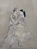 Margeurite & Armand, country scene, Nureyev & Fonteyne by Cecil Beaton, watercolour, sold Jun 2024