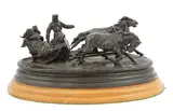 A 19th century bronze group of three figures in a troika being by Vasily Grachev, bronze, offered Jun 2024