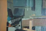 Studio by David Douglas, oil on board, offered Jun 2024
