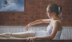 Study of a ballerina by Darren Baker, mixed media and pastel, sold Jun 2024