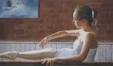 Study of a ballerina by Darren Baker, mixed media and pastel, sold Jun 2024