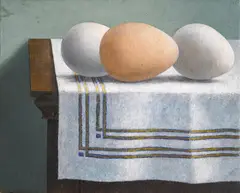 Laid by Gordon Meeton, oil on canvas, sold Jun 2024
