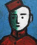 Bell Boy 2014 by Adam King, oil on board, sold Jun 2024