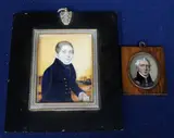 Portrait miniature of Robert Penleigh Colson by Walter Stephens Lethbridge, watercolour, sold Jun 2024