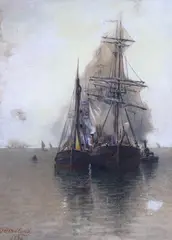 Heightened by William Woolard, 1894, watercolour, offered Jun 2024