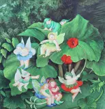 Fairy Dell by Beryl Cook, pencil, sold Jun 2024