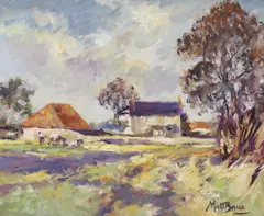 Impressionist by Matt Bruce, oil on board, sold Jun 2024