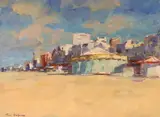 The Carousel, Brighton Beach by Tom Benjamin, oil on board, sold Jun 2024