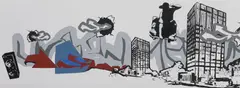 Urban Meditation 2003 by Ben Allen, acrylic and spray, sold Jun 2024