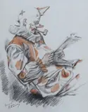 The Reviews by Franco Matania, pencil and coloured, offered Jun 2024