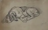 Heightened charcoal by August Johannes le Gras, charcoal, sold Jun 2024