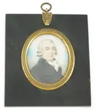 Portrait miniature of Sir John Silvesterwatercolour on ivorywearing by Y Andrew Plimer, watercolour, sold Jun 2024