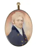 Portrait miniature of a gentlemanwatercolour on ivorywearing by Y Charles Jagger, watercolour, sold Jun 2024