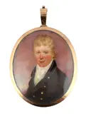 Portrait miniature of a gentlemanwatercolour on by Y Peter Paillou Jnr, watercolour, sold Jun 2024