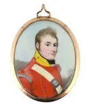 Portrait miniature of an army officerwatercolour on by Y Frederick Buck, watercolour, sold Jun 2024