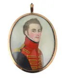 Portrait miniature of an army officerwatercolour on by Y Frederick Buck, watercolour, sold Jun 2024