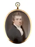 Portrait miniature of a gentlemanwatercolour on by Y George Patten, watercolour, sold Jun 2024