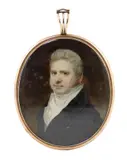 Portrait miniature of a gentlemanwatercolour on by Y George Patten, watercolour, sold Jun 2024