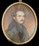 Portrait miniature of a bearded gentlemanwatercolour on ivorywearing a great by Y E. Scindler, watercolour, sold Jun 2024