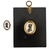 Silhouettes of young and old ladies by Y John Miers, sculpture, sold Jun 2024