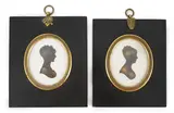 Silhouettes of young ladiespainted and bronzed plaster by John Miers, sculpture, sold Jun 2024