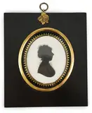 Silhouette of a ladypainted plasterlooking to sinister by John Miers, sculpture, sold Jun 2024