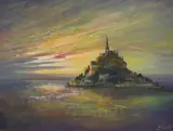 Mont St Michel, Normandy, France by Robin Alexander Elliott, oil on canvas, sold Jun 2024