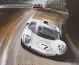 Number 7 by Dion Pears, oil on board, sold Jun 2024