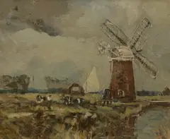 Impressionist by John S. Applegate, oil on board, sold Jun 2024